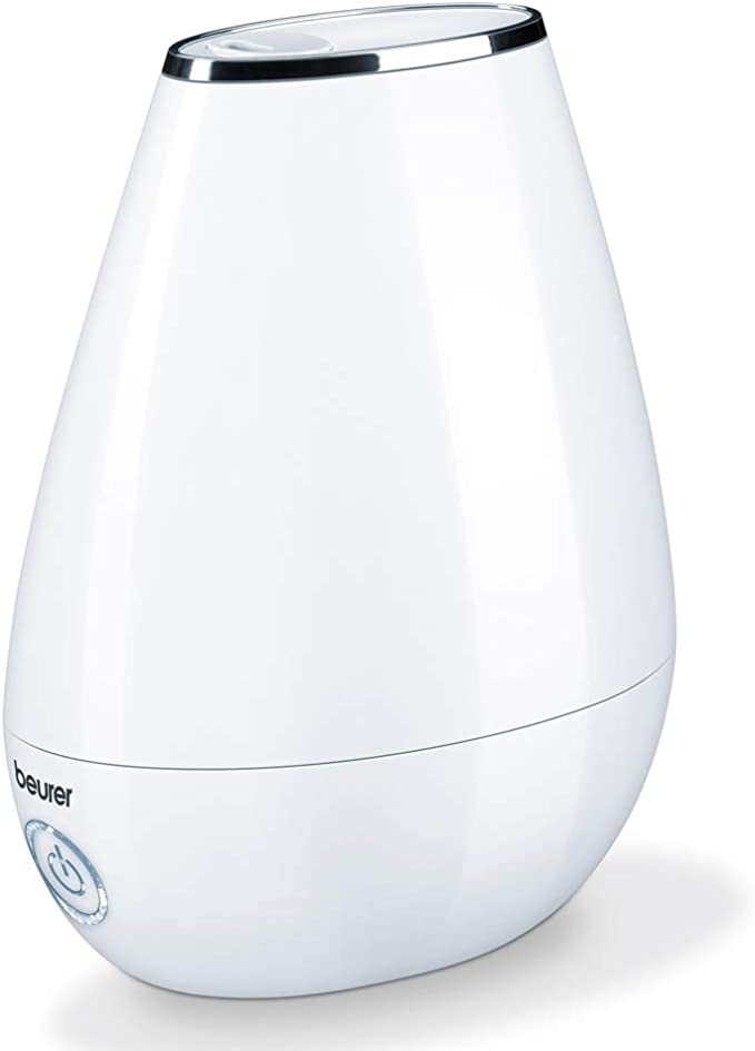 Beurer LB37 2-in-1 Essential Oil Diffuser & Air Humidifier | Aromatherapy & Ultrasonic Air Vaporizer | Night Mode & Auto Off - Quiet & Energy Saving | Includes 15 Aroma Pads | White